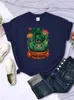 Camisetas femininas moda feminina livre abraço plantas cactus impressão das mulheres camisa gráfica feminina camiseta streetwear camisetas