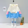 衣類セット女の子の服春秋の赤ちゃんの子供服セットフード付きカジュアルTシャツパンツ幼児幼児トラックスーツの子供服231130