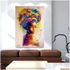 Paintings Iti Art Canvas Painting Colorf Girl Poster Print Wall Pictures For Living Room Vintage Decoration Drop Delivery Home Garde Dhloz