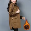 Trenchs pour femmes chauds veste en coton à capuche d'hiver européen et américain long manteau pour femme