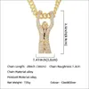 Collier cubain Hip Hop pour hommes, personnalité tendance, boîte de nuit pleine de diamants, encourageant le petit homme levant les mains, pendentif, accessoires