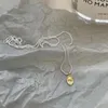 Kedjor autentiska 925 sterling silver pärlor halsband för kvinnor unika tagg figur hänge hals