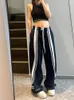 Pantalons Femmes Y2K American Vintage Pantalons de survêtement Femmes Hip Hop Side Rayé Cordon Taille Haute Esthétique Casual Joggers Pantalon 2023