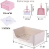 Fournitures Extra Large Litière pour Lapin Toilettes pour Lapin avec Tiroir 50 Film de Toilette pour Animaux de Compagnie 25 Tampons d'entraînement aux Toilettes Ensemble de Nettoyage Petite Boîte pour Animaux de Compagnie