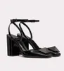 Women Sandals Shoes Patent Leather Maxi Ankle Strap Pump Party Wedding Studs High Heels Lady Comfort Walking EU35-42