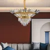 Hängslampor postmodern lyxig rund kristalllampa vardagsrum ljuskrona matsal designer kreativ villa nordisk personlighet