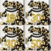 Christmas Decorations Black Gold Balloon Garland Arch Kit Confetti Latex Happy 18 30 40 50 Year Old Birthday Party Decor Adults Anniversary 231130