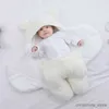 Decken Pucken Baby Schlafsack Neugeborenen Pucksack Decke Weiche Warme Fleece Infant Tragbare Decke Baumwolle Neugeborenen Schlafsack Verdicken Bettwäsche