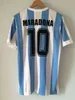 Retro 1986 Argentina Soccer Jersey Maradona Caniggia 1978 1996 Football Shirt Batistuta 1998 Riquelme 2006 1994 Ortega Crespo 2014 Mess is Football Jersey Kits