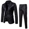 Mäns kostymer blazrar högkvalitativa mäns klassiska jacquard kostym set 2-stycken blazerpants lyxmode företag smal social boll tabell storlek s-3xl 231127