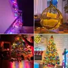 Decorazioni natalizie 50M 100M 24V LED Luci natalizie Fata Ghirlanda Stringa luminosa impermeabile per giardino esterno Casa Vacanze Anno Decorazioni per feste 231129