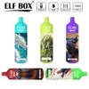 Original ELF BOX 14000 Puffs Einweg-E-Zigarette 600 mAh wiederaufladbarer Akku 10 Geschmacksrichtungen 2 % 5 % Kapazität Spule OEM VAPE Pen Ske BANG Box ELF