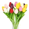 Dried Flowers 10PCS Tulip Artificial Flower Real Touch Bouquet PE Fake for Wedding Decoration Home Garden Decor 231130