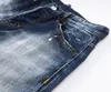 DSQ slim bleu Jeans pour hommes Cool Guy Jeans Classique Hip Hop Rock Moto Casual Design Ripped Distressed Denim Biker trou DSQ2 Jeans 401 style