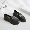 Geklede schoenen Loafers Dames in mode Luxe designerplatform Dikke bodem Hoogte toenemende metalen ketting Slip-on 231130