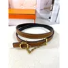 H Family's New Round Ring Pig Nose Buckle Chain Pants Women's Head Layer Cowhide Casual Fashion Versatile Belt Thin