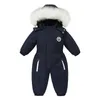 Jaquetas 30 Inverno Roupas de Bebê Engrossar Macacões Quentes Snowsuits Menina Menino Com Capuz Jaqueta Impermeável Macacão Ternos De Esqui Crianças Casaco Outerwear 231129