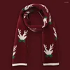 Scarves Adults Scarf Christmas Reindeer Female Fall Winter Warm Women Shawl