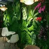 装飾的な花人工植物壁苔芝刈り緑のシーンウィンドウディスプレイ偽の真珠の綿芝生