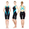 女性用水着hxby女性水着競争レース膝水泳スーツプラスサイズのワンピーストレーニング
