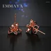 Studörhängen Emmaya trendig klar kristall strass blommaformad grossistfabrik prisdroppe