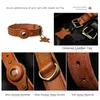 Dog Collars Genuine Leather Pet Collar For Airtag Tracker Puppy Christmas Years Anti-lost Positioning Accessories Supplies