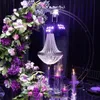 明るい花なし）レセプションテーブルのための結婚式のセンターピースシャンデリアのための背の高いクリスタルメタル花瓶のフラワースタンドホルダーウェディングimake870