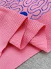 Camisolas femininas tripulação pescoço manga curta malha pulôver primavera 2023 duplo s carta jacquard contraste camisa de alta qualidade