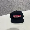 Rhude Baseball Cap 트럭 운전사 모자 조절 가능한 스냅 백 1 사이즈 유니 텍스