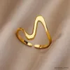 Pierścienie zespołowe pierścienie ze stali nierdzewnej dla kobiet mężczyzn Vintage złoty kolor żeński męski palcem pierścień ślub estetyczny Prezent 2023 R231130