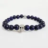 Strand Retail Men's kralen 2023 Design topkwaliteit lapis lazuli kralen schedel armbanden semi -kostbare steen jewel