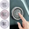 Atualizar 2 Pçs/set Anel de Guarnição Adesivo Interior do Carro Interruptor de Inicialização Botão Dispositivo de Ignição Decoração Chaves Capa de Proteção Adesivos Bling de Diamante