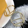 2022Luxus-Designer-Ohrringe, klassisch, minimalistisch, Ohrstecker, Buchstaben, Gold, große Runden, runder Ohrring für Frauen, hochwertiger Markenschmuck, 268l