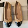 Tasarımcı Ayakkabı Paris Kanalları Ayakkabı Bale Daireler Ayakkabı Deri Balerin Lüks Yuvarlak Bayanlar Slingback Topuklar Elbise Ayakkabı Mavi Beyaz Siyah Boyut 35-41