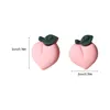 Boucles d'oreilles créoles Summer Fruit Party Stereo Banana Peach Girl Ear Clip Trending Jewelry Large Stud For Women