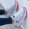 Klänningskor kvinnor mönster duk sneakers kvinna casual 2023 flickor damer platt snörning zapatillas mujer chaussure femme y23