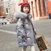 Down Coat Children Glossy Jackets Girls Winter Thicken Warm Outterwear Teens Cotton Overcoat Kids Fashion Hooded Coats Casual Parkas 231130