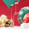 Dangle Brincos Assimétricos Santa Floco de Neve Meias Pingente Série de Natal Jóias Mulheres Acessórios de Festa de Férias