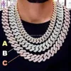 Passe testador de diamante 925 prata hip hop jóias finas colares 18mm 3 linhas gelado vvs moissanite cubana link chain