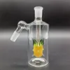 1 x 14 mm 45° Glas-Aschefänger, Duschkopf, Ananas-Innenseite, 45° Bong-Außengewinde
