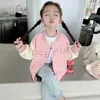 Down Coat Boy Girl Baseball Jacket Spring Autumn Korean Children Clothes Sports Jackets Top Baby Letter Embroidery Trend Long Sleeved 231130