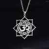 Pendentif Colliers LIKGREAT Viking Slave Lotus Collier Femme Fleur Forme Om Symbole Amulette Pendentifs Hommes Vintage Bijoux Cadeaux En Gros