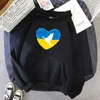 Kvinnors hoodies ukraine tecknad tryck kvinnor hösten vinterkläder harajuku punk vintage grafisk tee down jacka kvinna svart huva topp