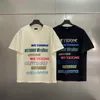 新しいトラックネオンブレットスクリーンウェルドーンファッションブランドフォグハイストリートルーズショートスリーブメンズTシャツの夏