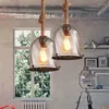 Pendant Lamps Loft Rope Bar Glass Striped Lights Restaurant Bedroom Living Dining Room Coffee Shop Deco Fixtures