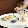 Ensembles de vaisselle Boîte de rangement de fourchette de ménage Ensemble de fruits en acier inoxydable Table à manger créative Cuisine Décoration de la maison Pot en verre de haute qualité