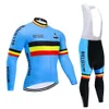 Zimowe Jersey 2020 Pro Team Belgium termalowe polarowe ubrania rowerowe