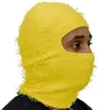 Basker unisex hiphop balaclava tassel stickade kepsar kamouflage skid ansiktsmask stickade hattar utomhus fleece full täckmösshatt hatt