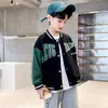 Jacken Schule Baseball Mäntel für Studenten Jungen Frühling Jacke Kinder Herbst Baumwolle Sport Basketball Laufkleidung für Kinder 4-14 Jahre 231129