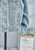 Luxe Designer Women T Shirt Shirt High Edition Familie Familie Herfst/Winter Art Arrow Element geborduurde jasjeksenkaarden Denim